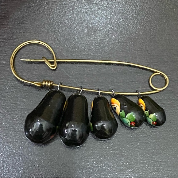 Vintage Nesting Doll Russian Doll Brooch Pin - Picture 6 of 9